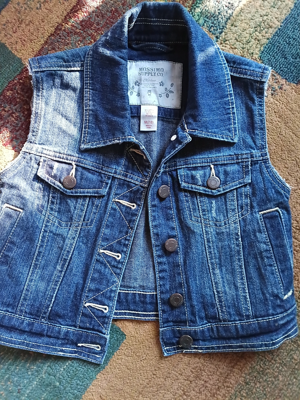 Mossimo Supply Co. Dark Blue Denim Vest